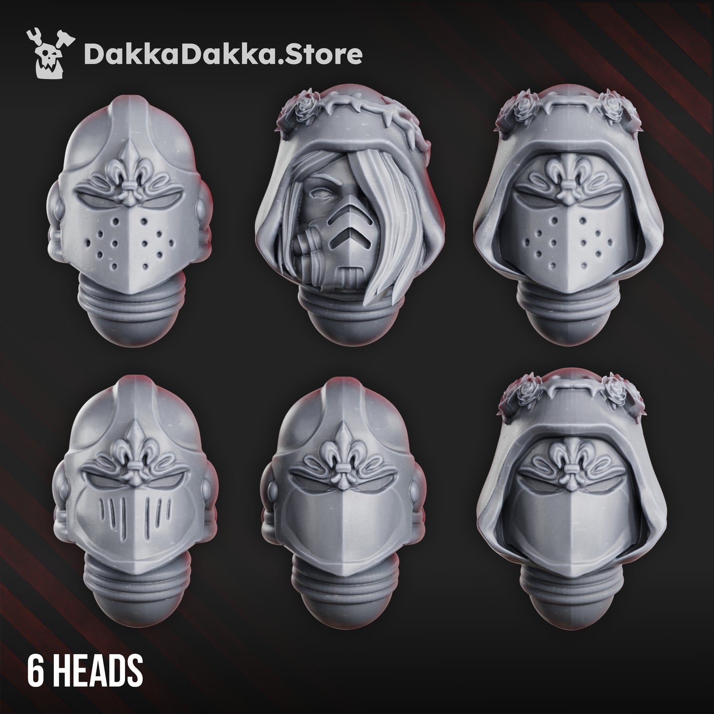 War Sisters Head Bits "Bloody Rose 2" Helmet Set x6