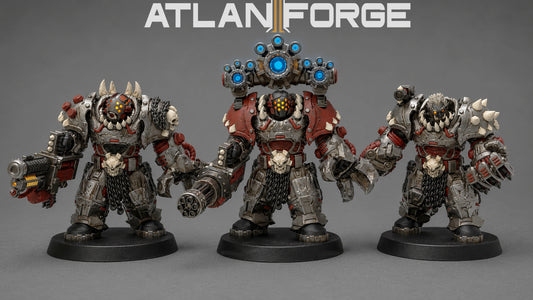 3 Unit Grokk Warborn Bonebreakers 40mm Base