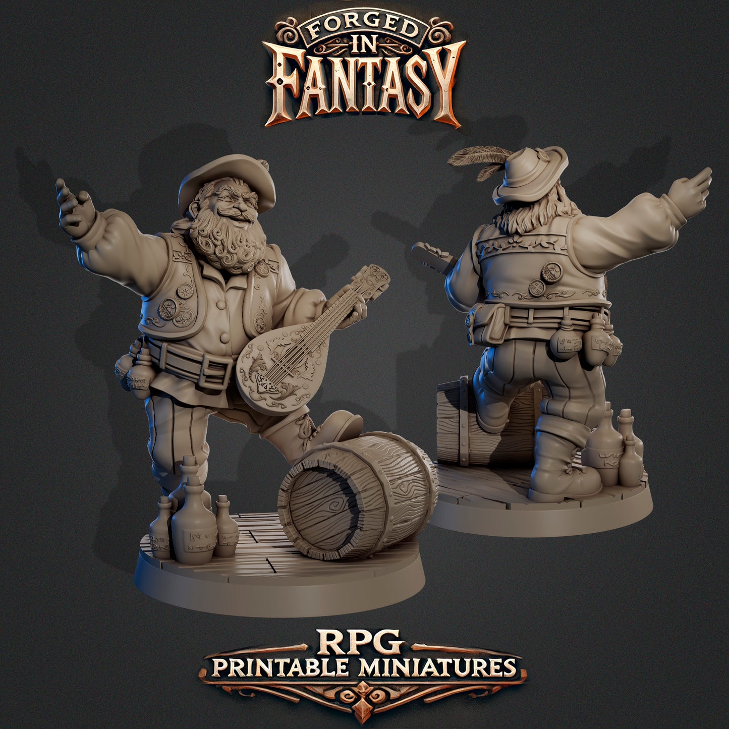 Fantasy Resin Miniature Figure – Forged in Fantasy (6 Variations) | 28mm 32mm 36mm 75mm | Tabletop RPG Mini | Claudia’s Gallery