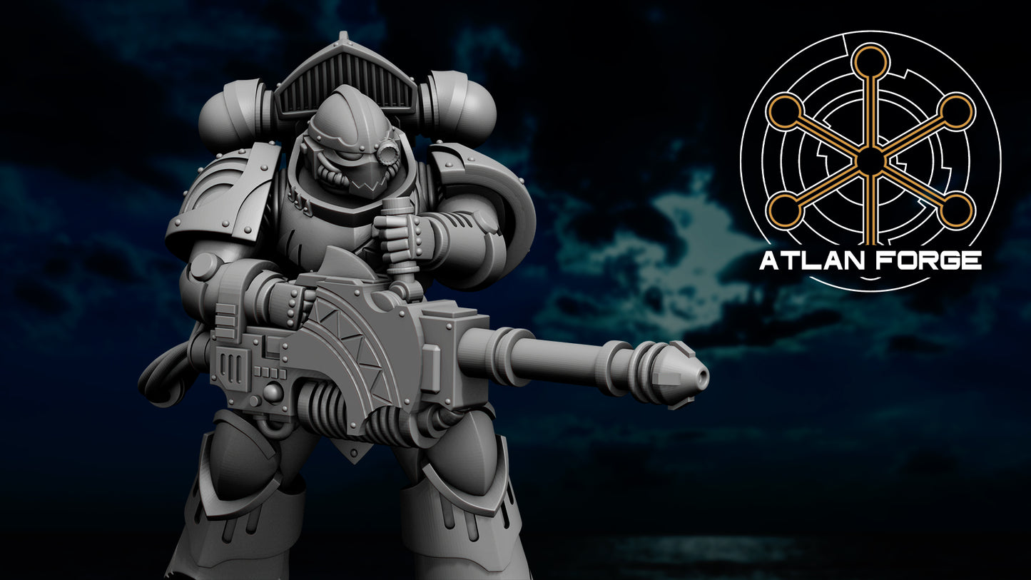 Wai Toa Delugers (5-Unit Set) by Atlan Forge 32mm Base