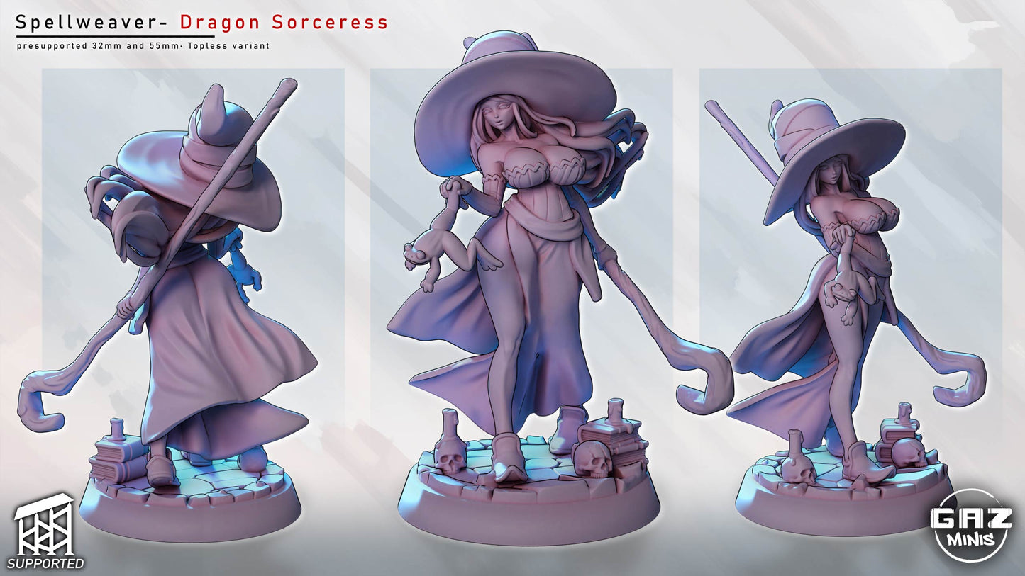 Dragon Spellweaver Sorceress 32mm and 55mm