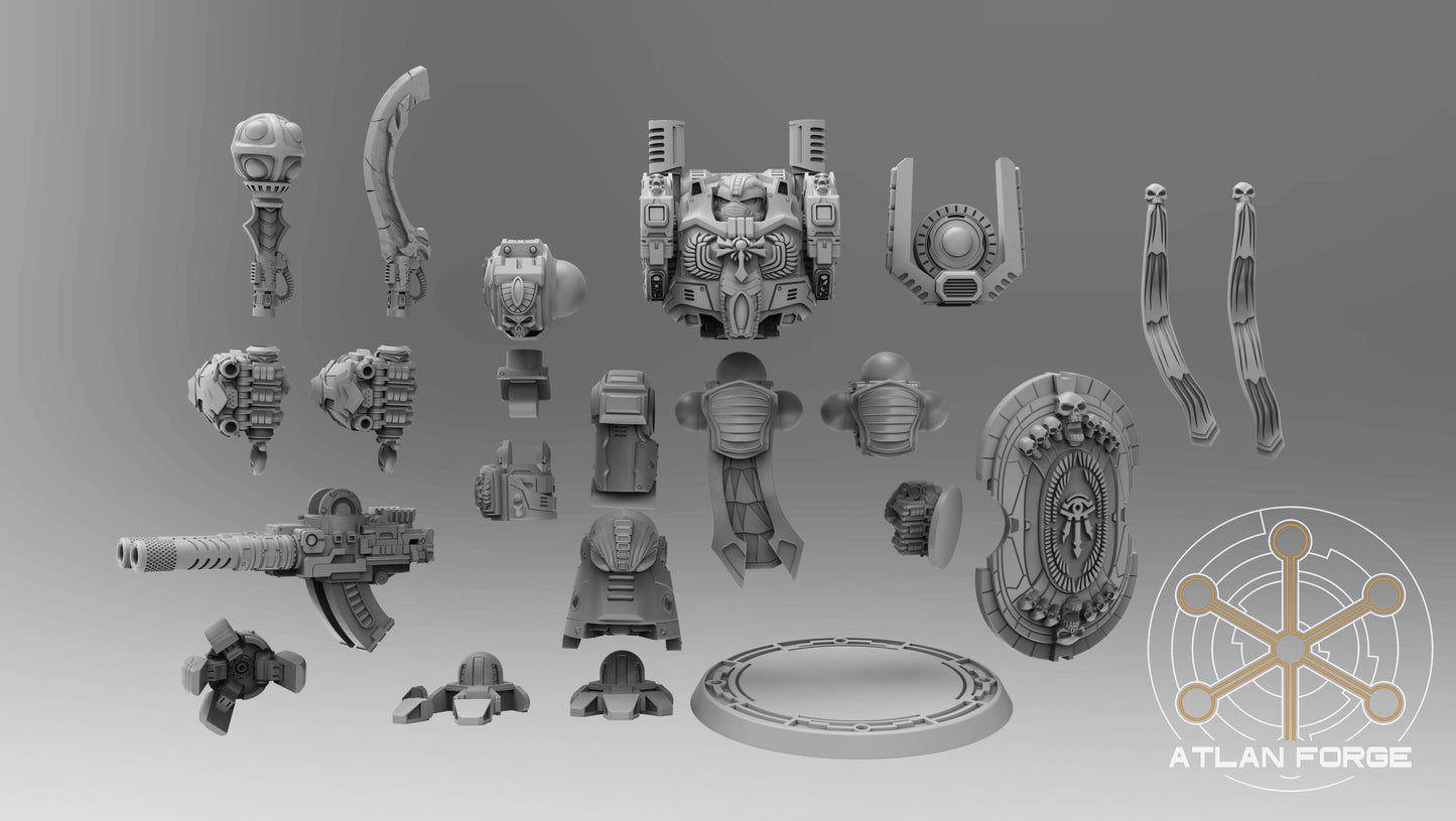 Aegptian Velox Dreadnought by Atlan Forge (60mm Base)