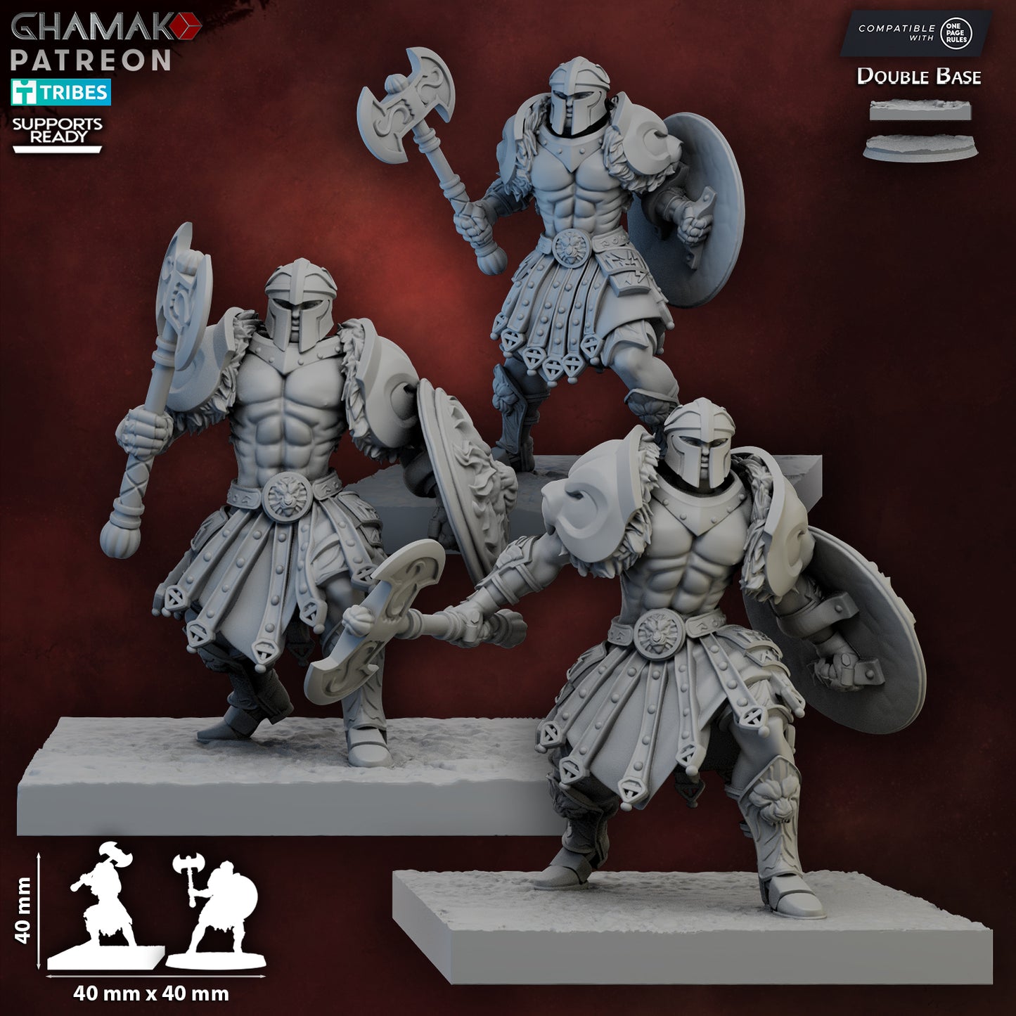 20 Unit Axes of the Golden Pride 32mm heroic scale