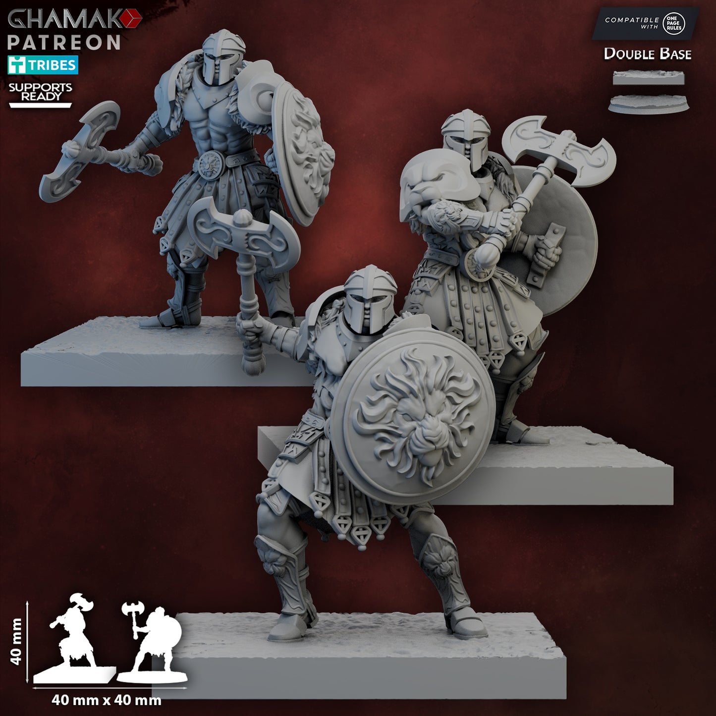 20 Unit Axes of the Golden Pride 32mm heroic scale