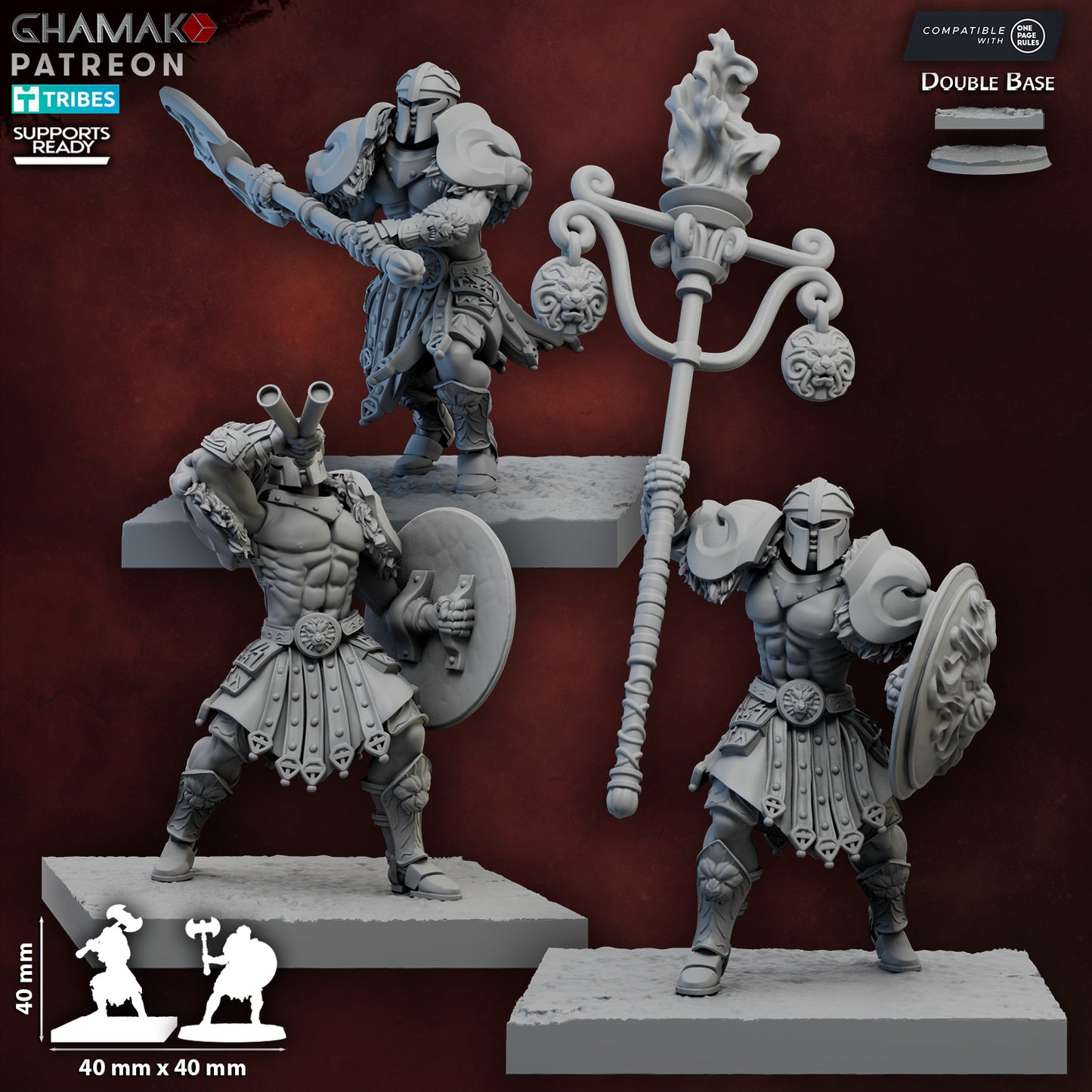 20 Unit Axes of the Golden Pride 32mm heroic scale