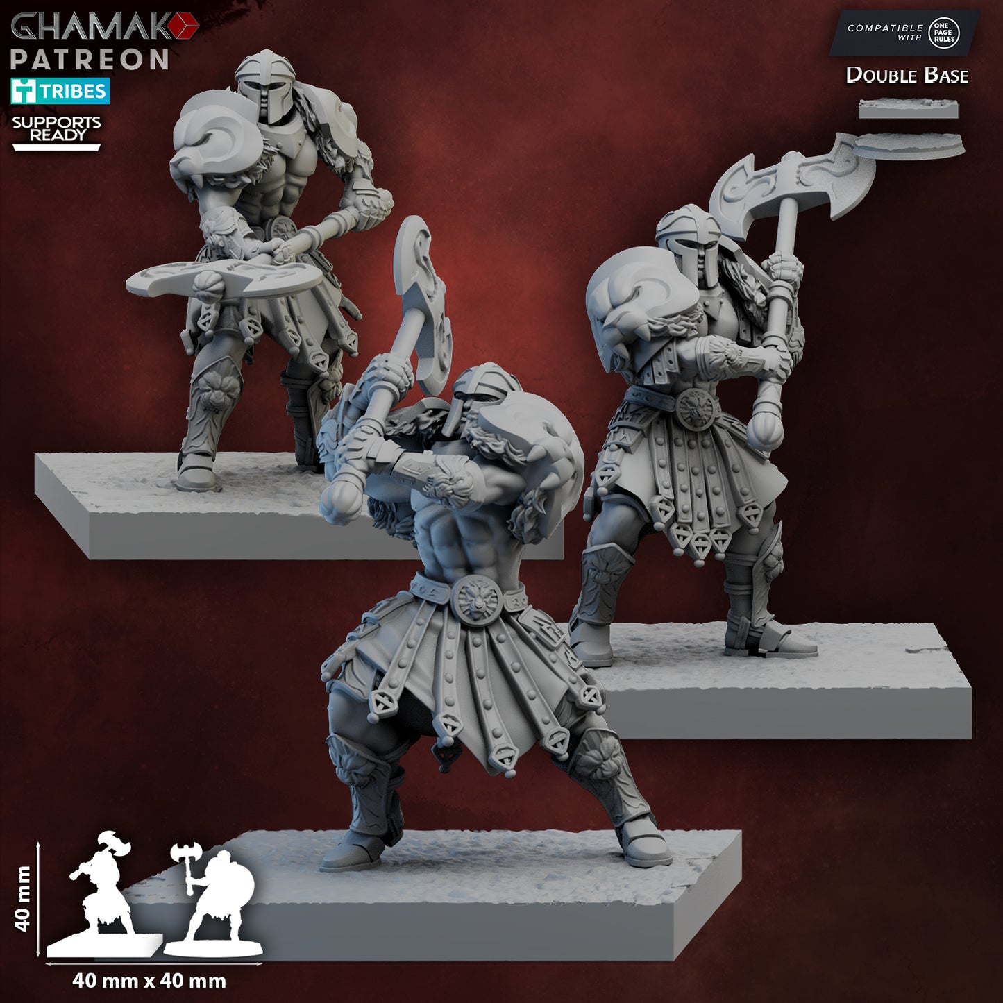 20 Unit Axes of the Golden Pride 32mm heroic scale