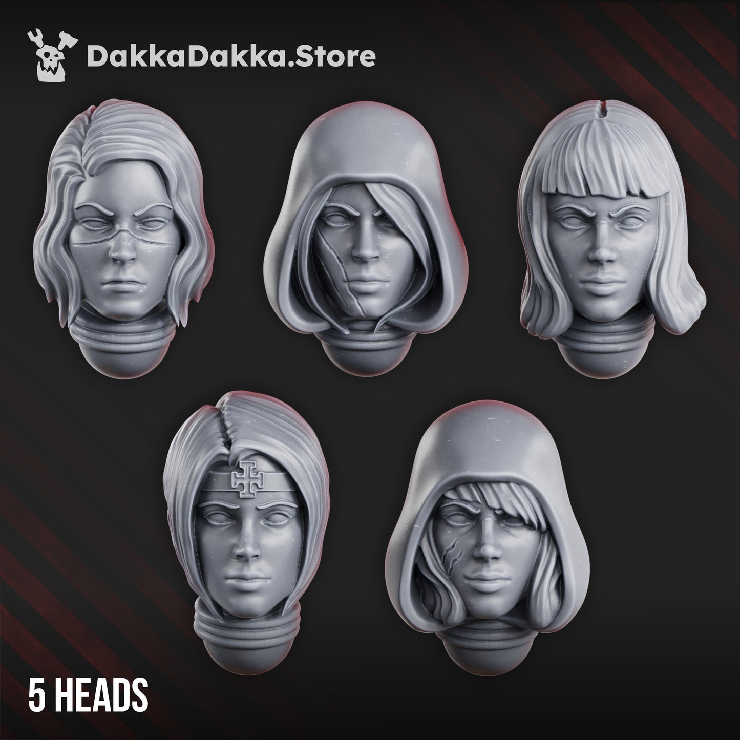 War Sisters Head Bits "Great Martyrs" Set x5