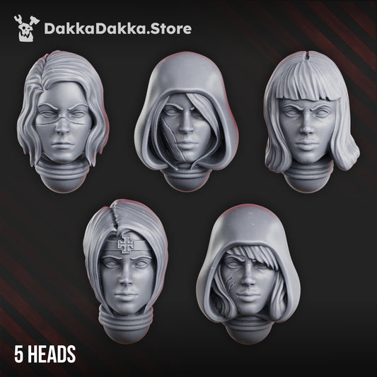 War Sisters Head Bits "Great Martyrs" Set x5