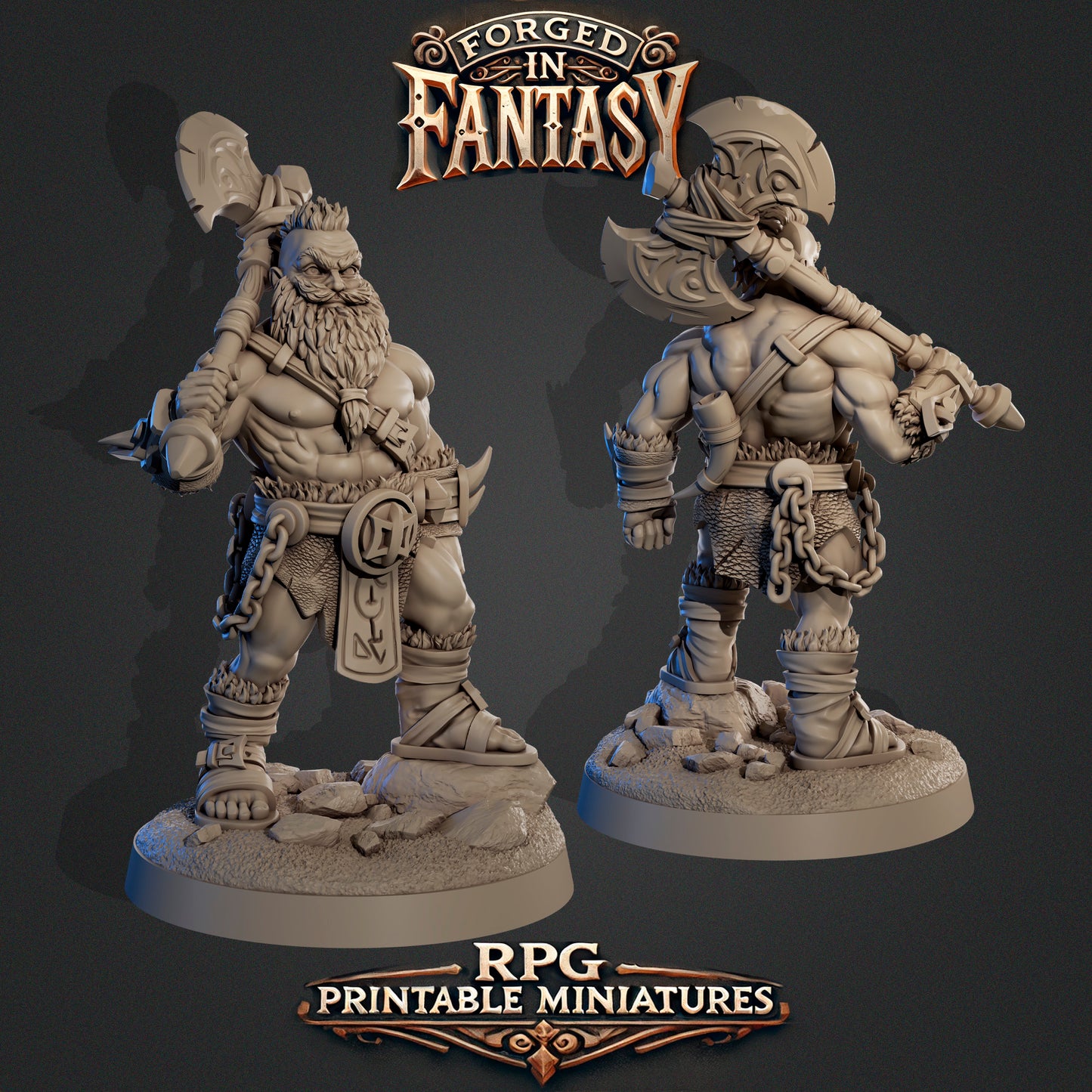 Fantasy Resin Miniature Figure – Forged in Fantasy (6 Variations) | 28mm 32mm 36mm 75mm | Tabletop RPG Mini | Claudia’s Gallery