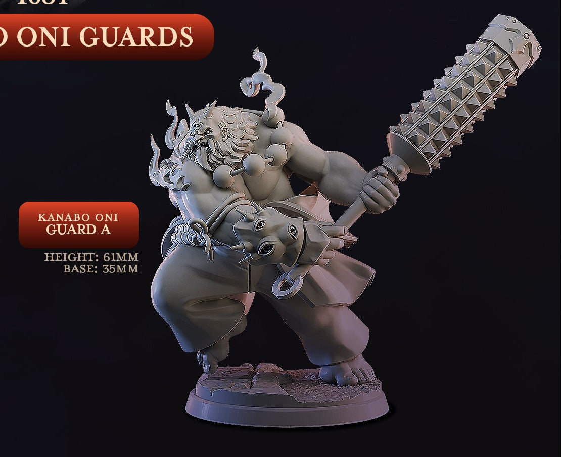 Kanabo Oni Guards | Age of the Oni | Cast n Play 35mm Base