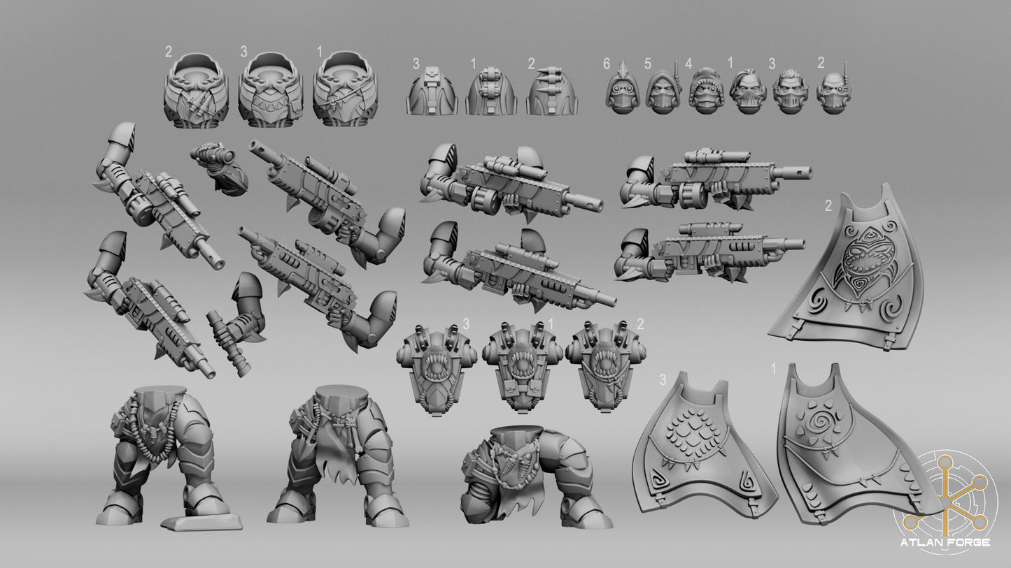 Wai Toa Tide Shades 3 army 40mm Base