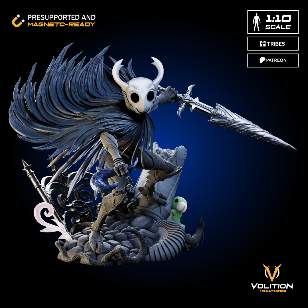 Void Knight Resin Miniature – 32mm / 75mm / 1:10 Scale – Dark Fantasy Tabletop Figure – Volition Miniatures