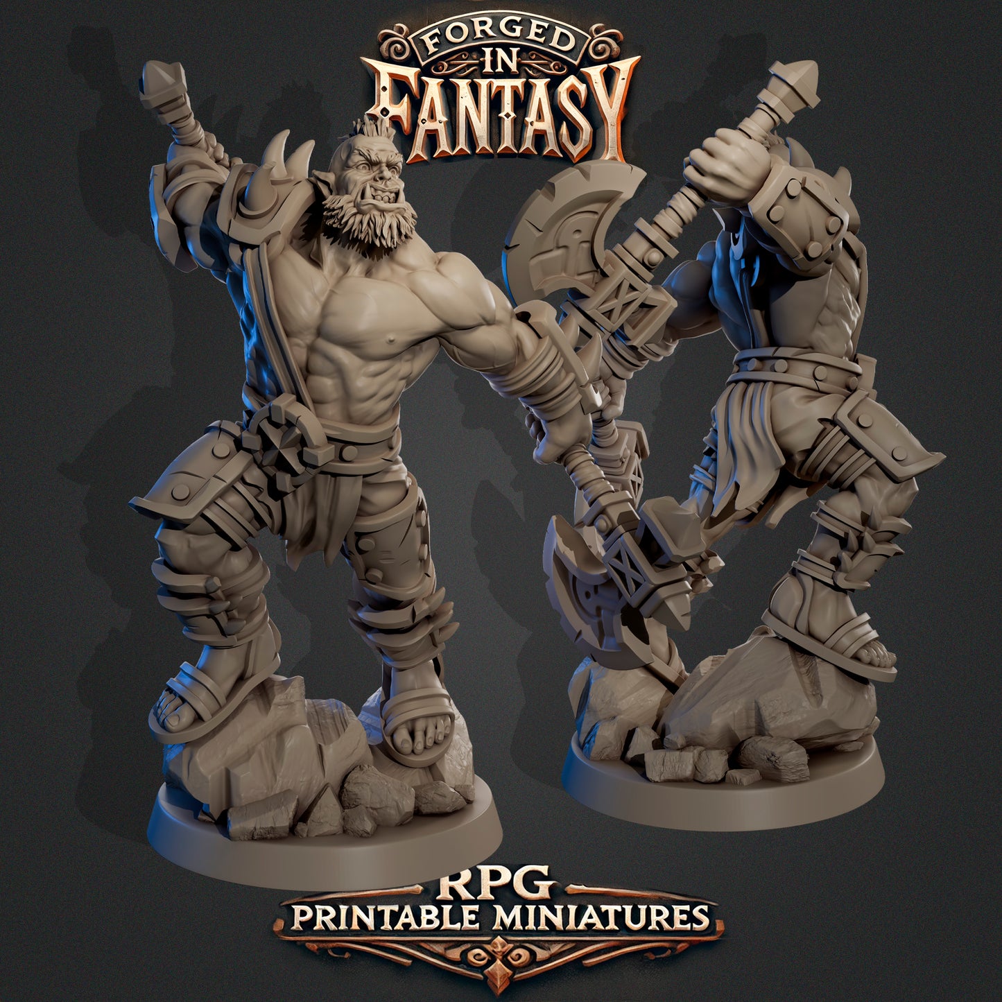 Fantasy Resin Miniature Figure – Forged in Fantasy (6 Variations) | 28mm 32mm 36mm 75mm | Tabletop RPG Mini | Claudia’s Gallery