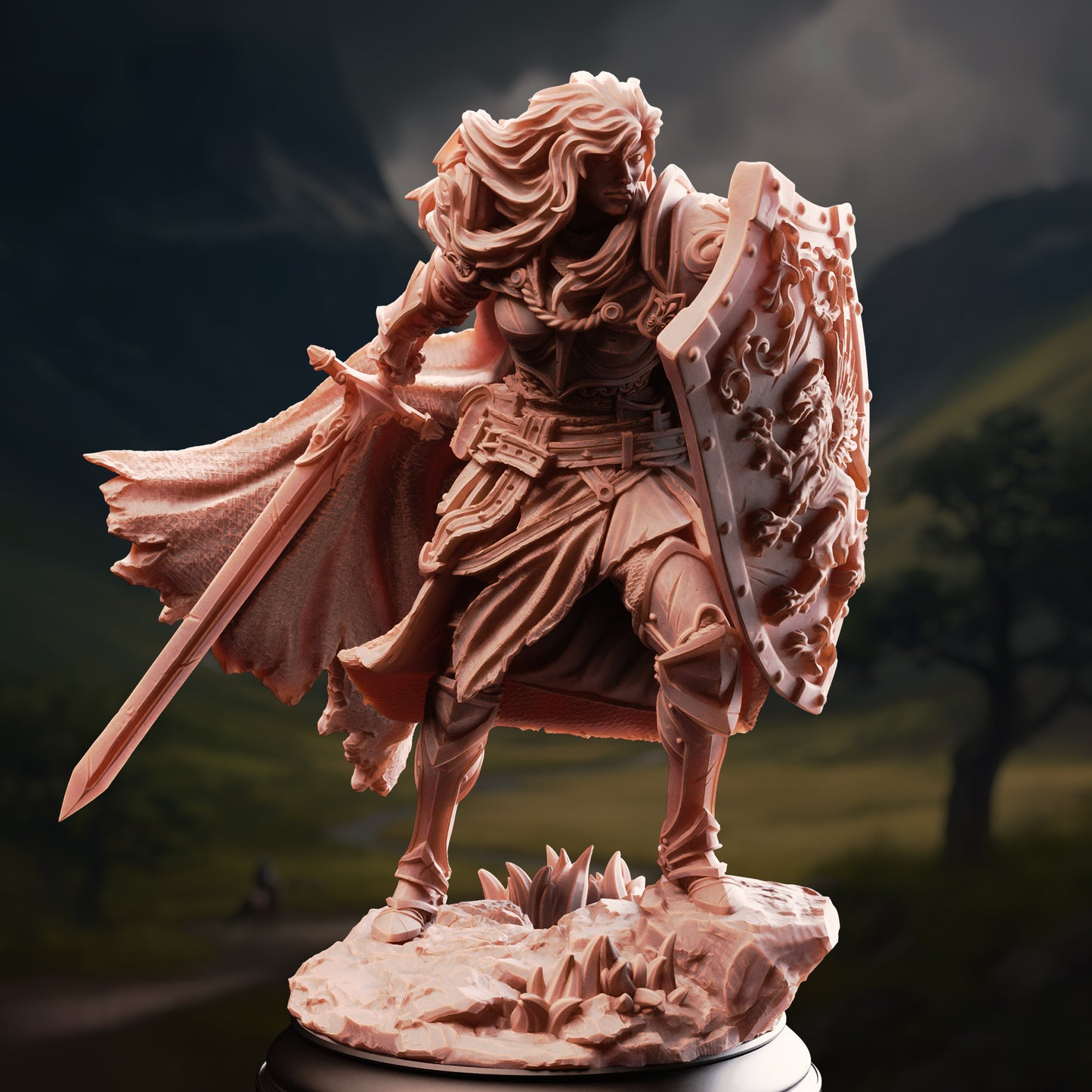 Female Human Fighter - Lydia the Untarnished /32mm/75mm Scale