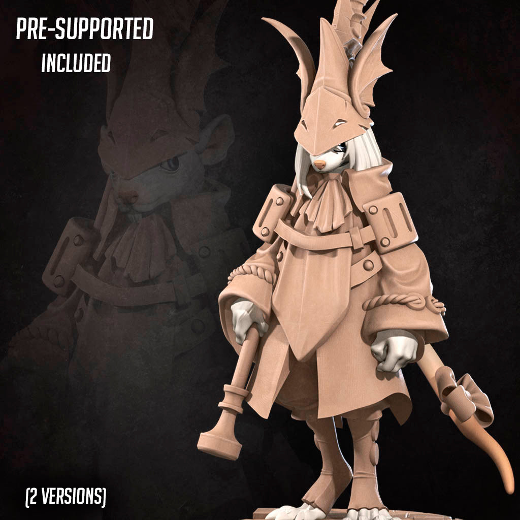 Rat Knight (2 Versions) 25mm Base
