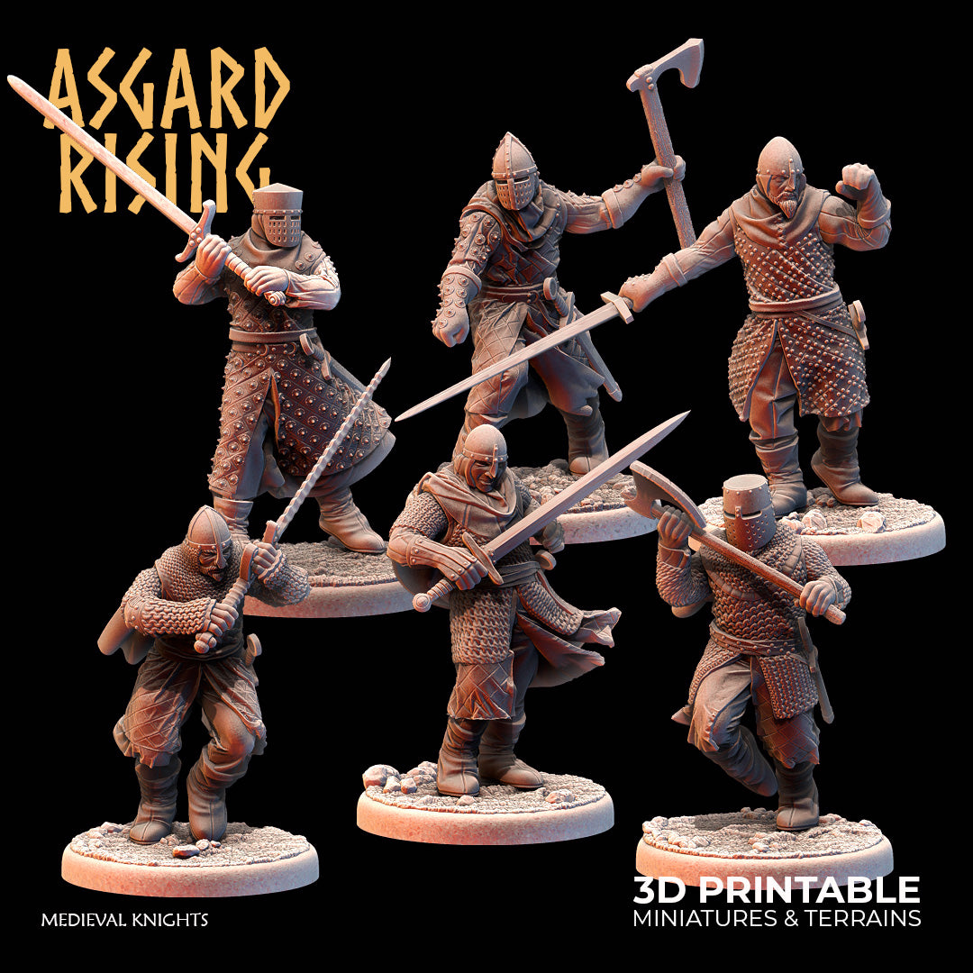 MEDIEVAL: Medieval Knights /Modular/ Asgard Rising Miniatures 6units