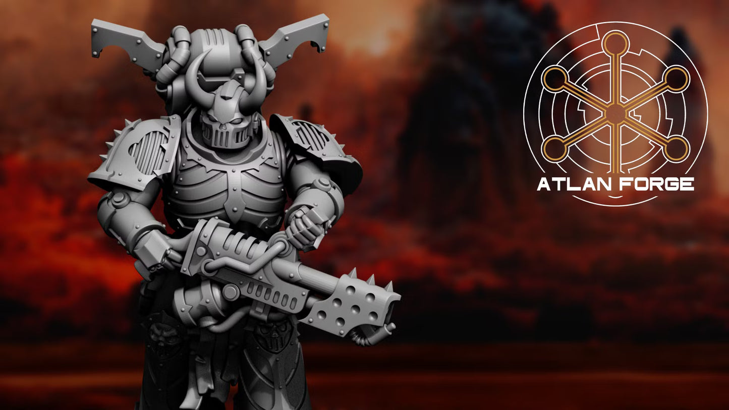 Dark Troopers of Hades (5-Unit Set) by Atlan Forge 32mm Base