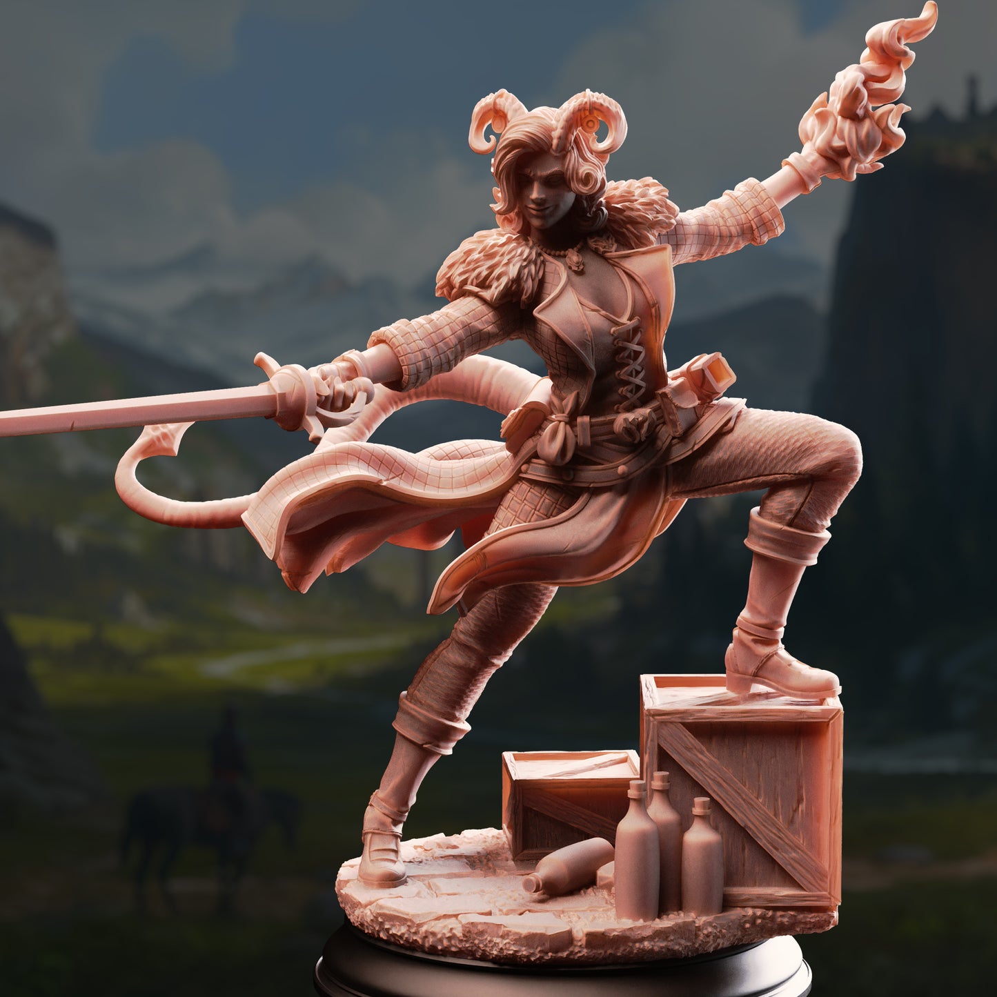 Tiefling Arcane Trickster Rogue - Octavia /32mm/75mm Scale
