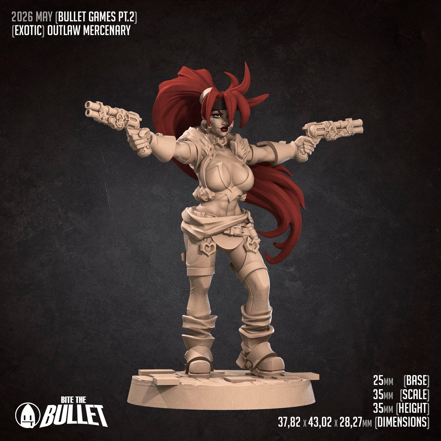 Outlaw Mercenary 32mm Base