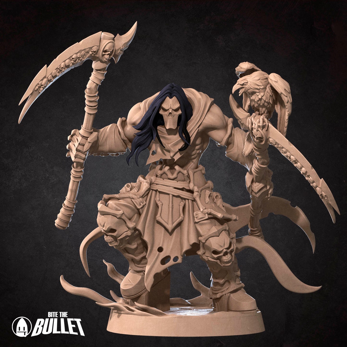 Pale Demon Rider 25mm Base
