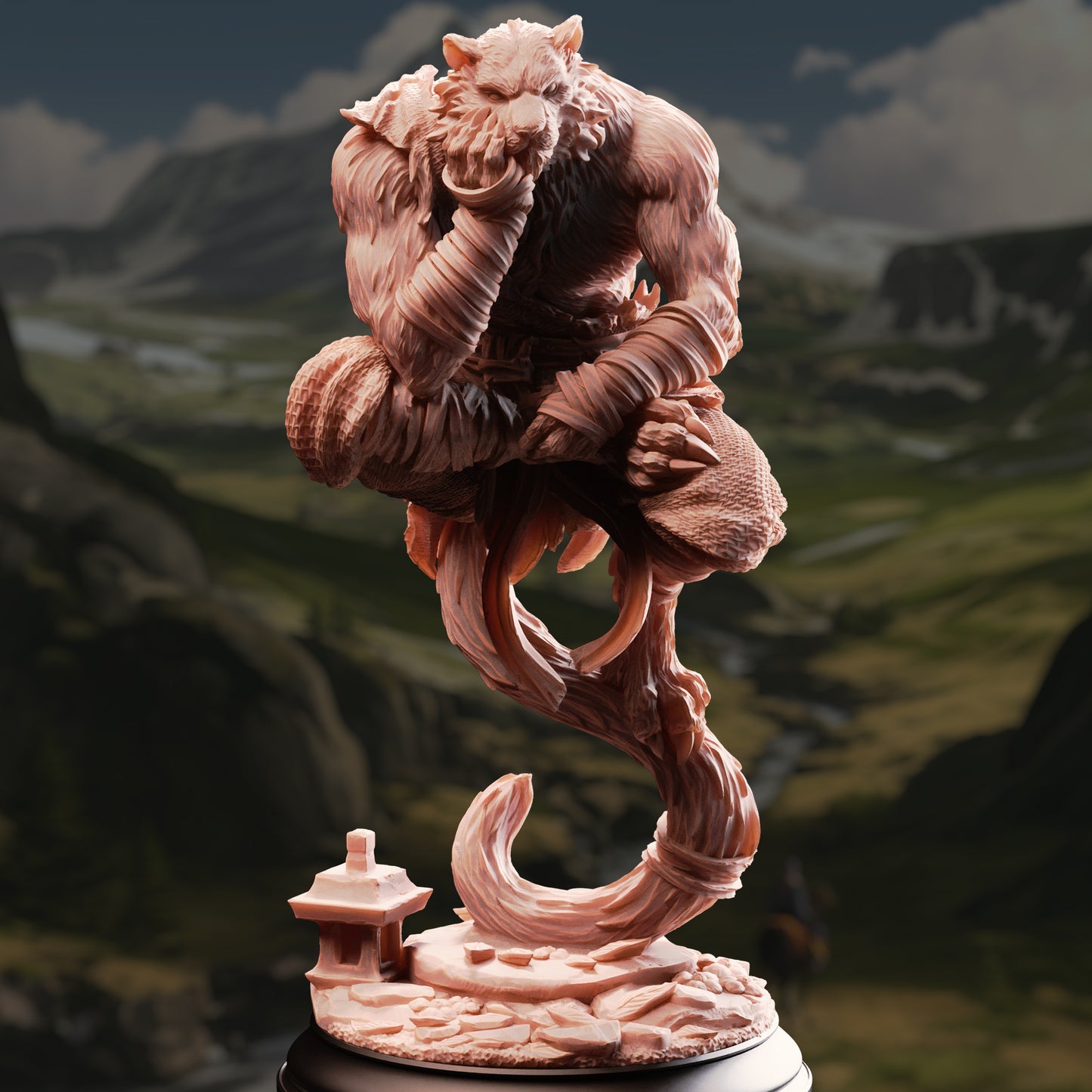 Tabaxi Wandering Monk - Raiko of the Wardens/32mm/75mm Scale