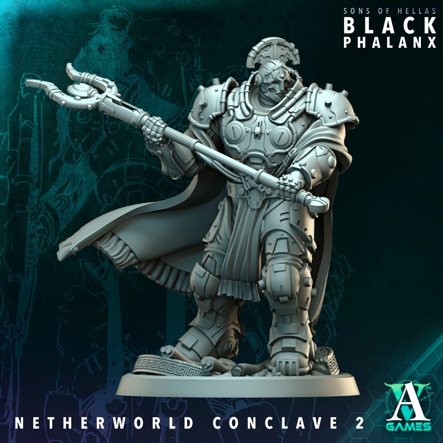 Sons of Hellas Netherworld Conclave & Savant #3 40mm Base