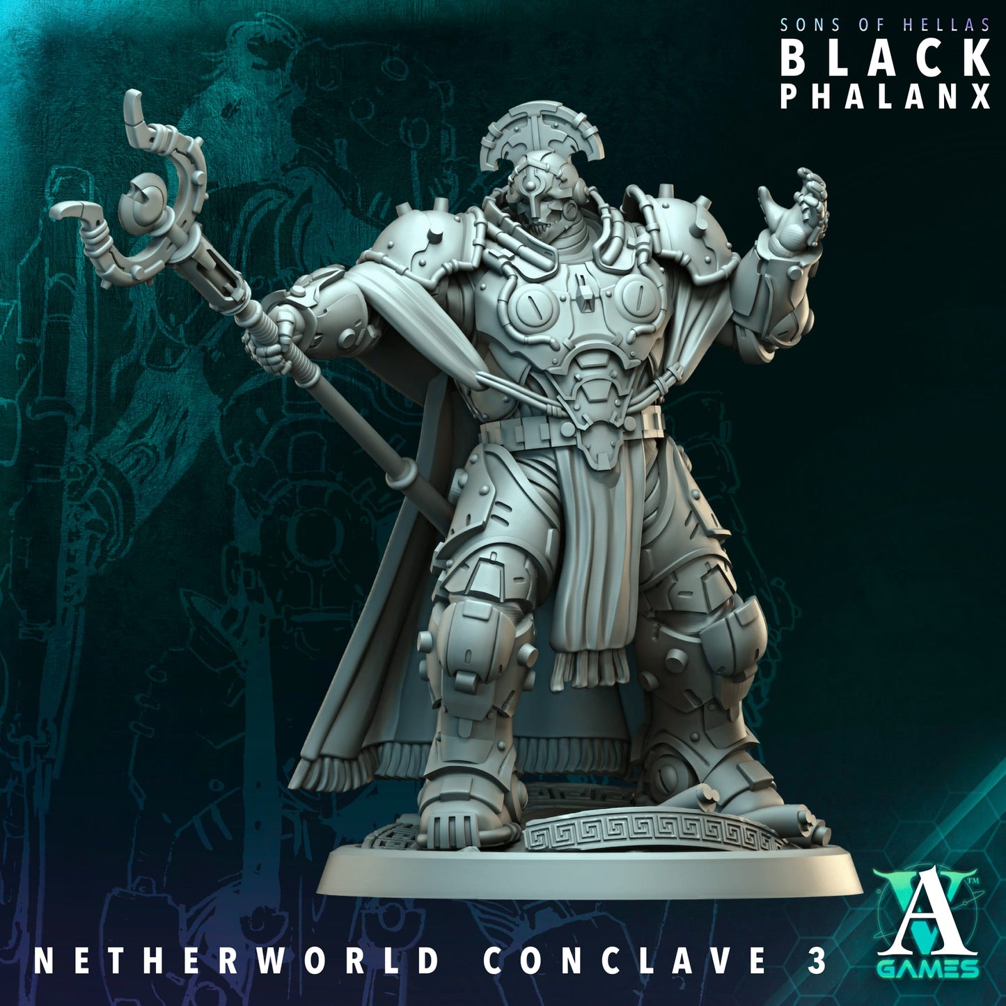 Sons of Hellas Netherworld Conclave & Savant #3 40mm Base