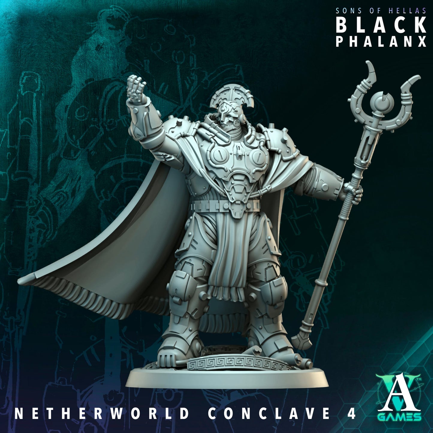 Sons of Hellas Netherworld Conclave & Savant #3 40mm Base
