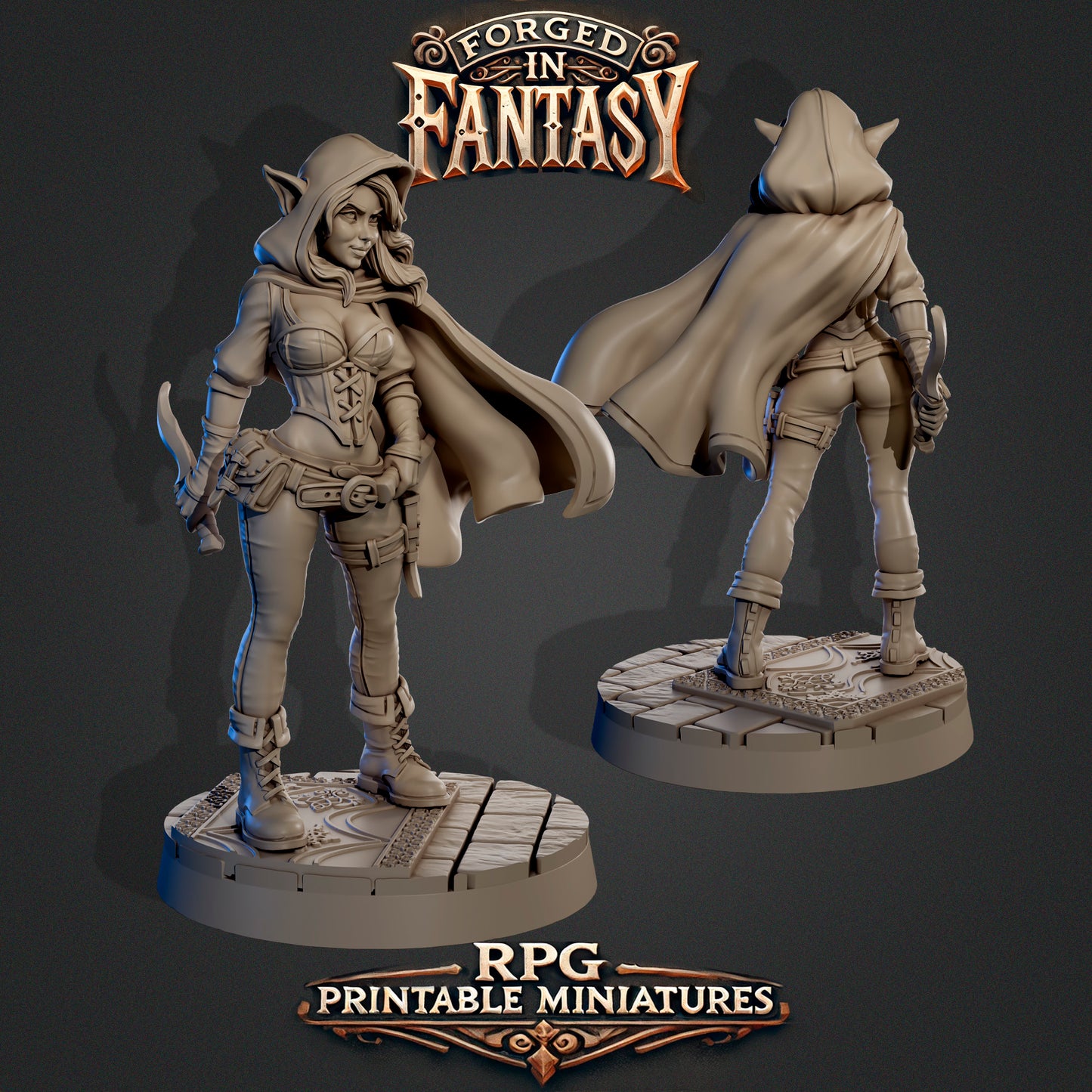 Fantasy Resin Miniature Figure – Forged in Fantasy (6 Variations) | 28mm 32mm 36mm 75mm | Tabletop RPG Mini | Claudia’s Gallery