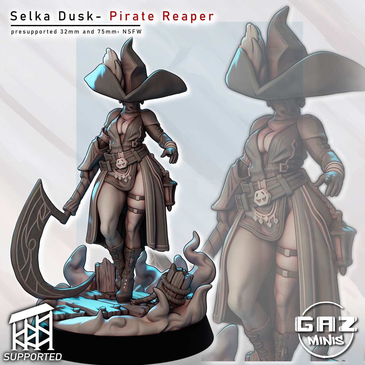 Selka Dusk – Pirate Reaper 32mm and 75mm