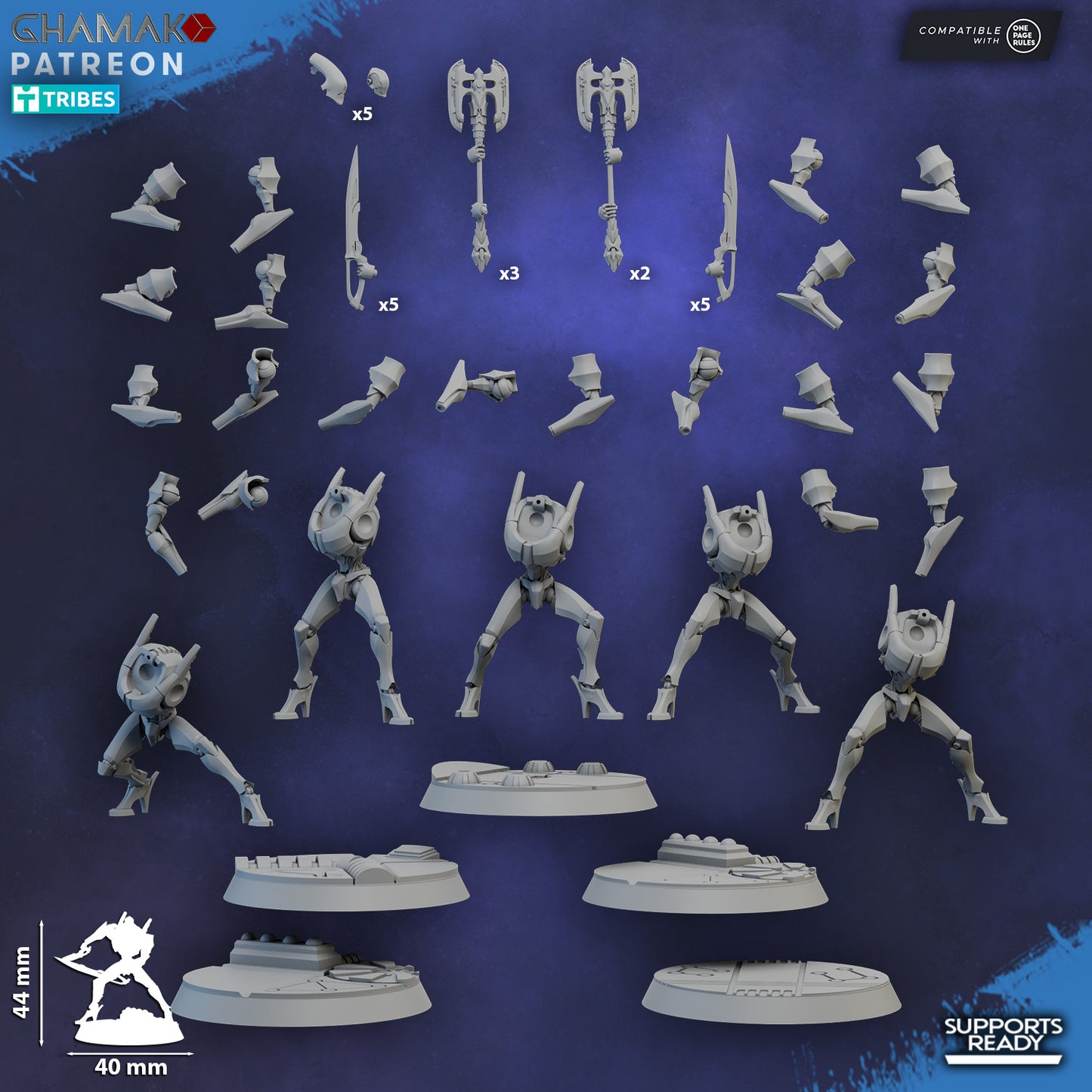 Shard Wardens with blades 10 Unit 32mm