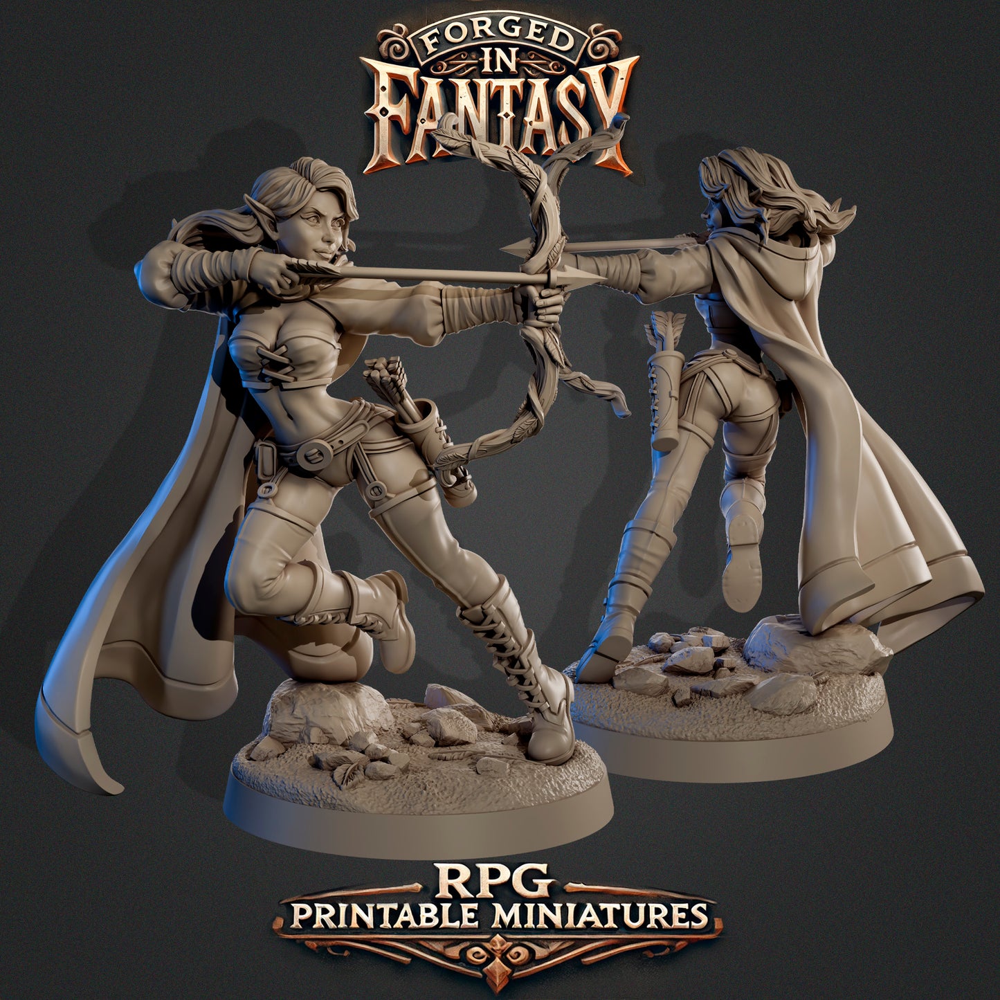 Fantasy Resin Miniature Figure – Forged in Fantasy (6 Variations) | 28mm 32mm 36mm 75mm | Tabletop RPG Mini | Claudia’s Gallery