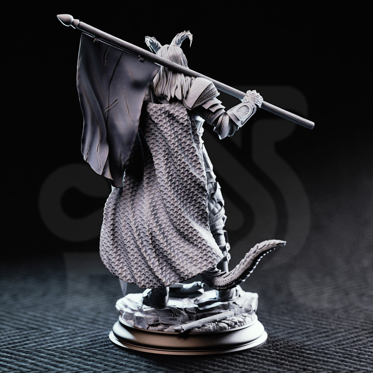 Tiefling Veteran Fighter - The Captain 32mm