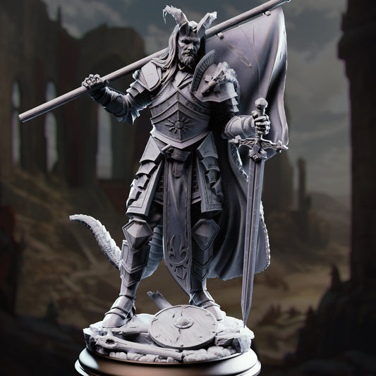Tiefling Veteran Fighter - The Captain 32mm