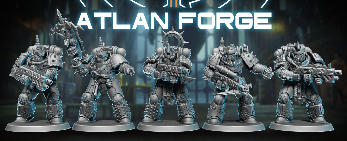 Wai Toa - Teina Kore (Void Brothers) (5-Unit Set) by Atlan Forge 32mm Base