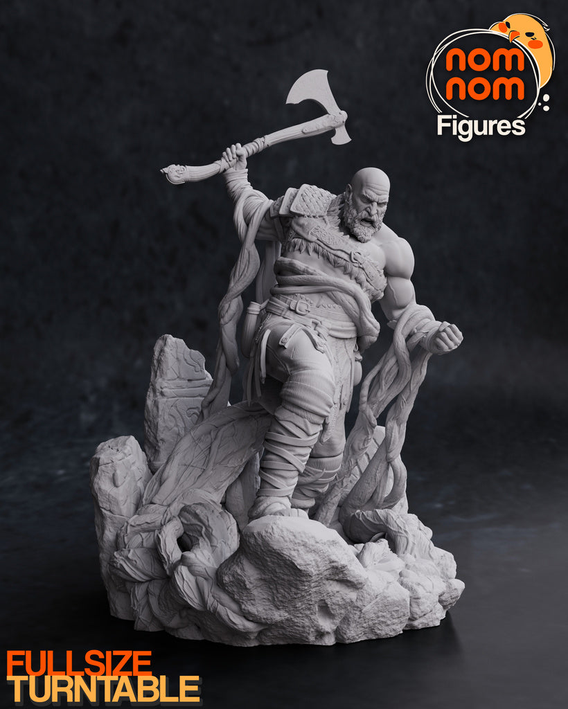 Kratos from God of War | 14k Resolution | 3D Printed | Unassembled | Unpainted