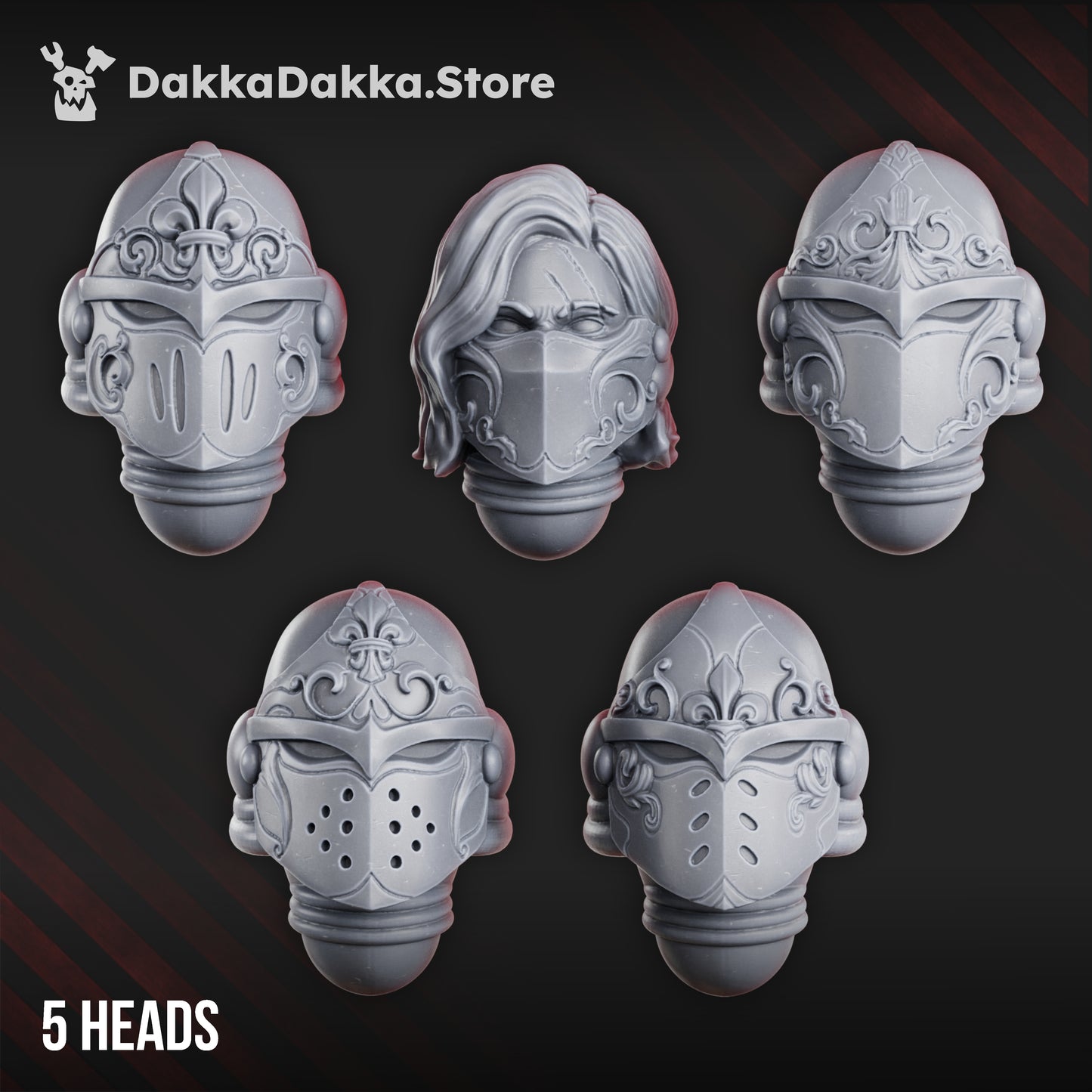 War Sisters Head Bits "Valiant Heart" Set x5
