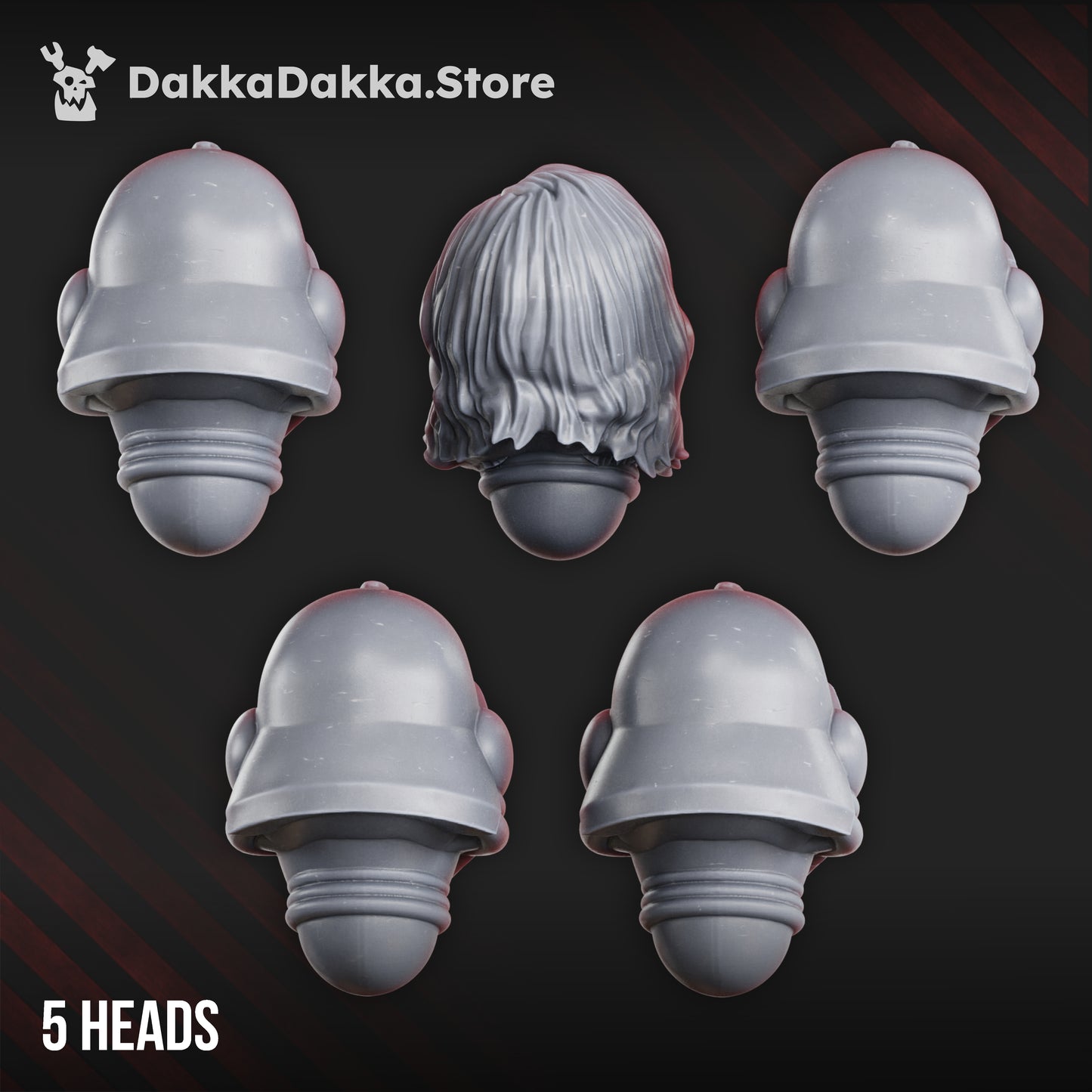 War Sisters Head Bits "Valiant Heart" Set x5