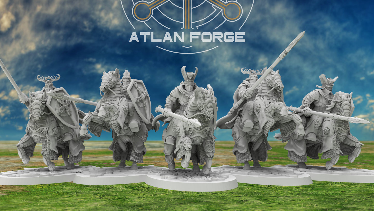 Knights Templar Lancers - Fantasy Edition (5-Unit Set) by Atlan Forge