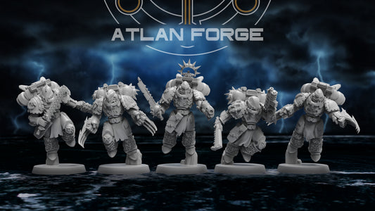 Wai Toa - Kaiwhakangau (Hunters) (5-Unit Set) by Atlan Forge 32mm Base