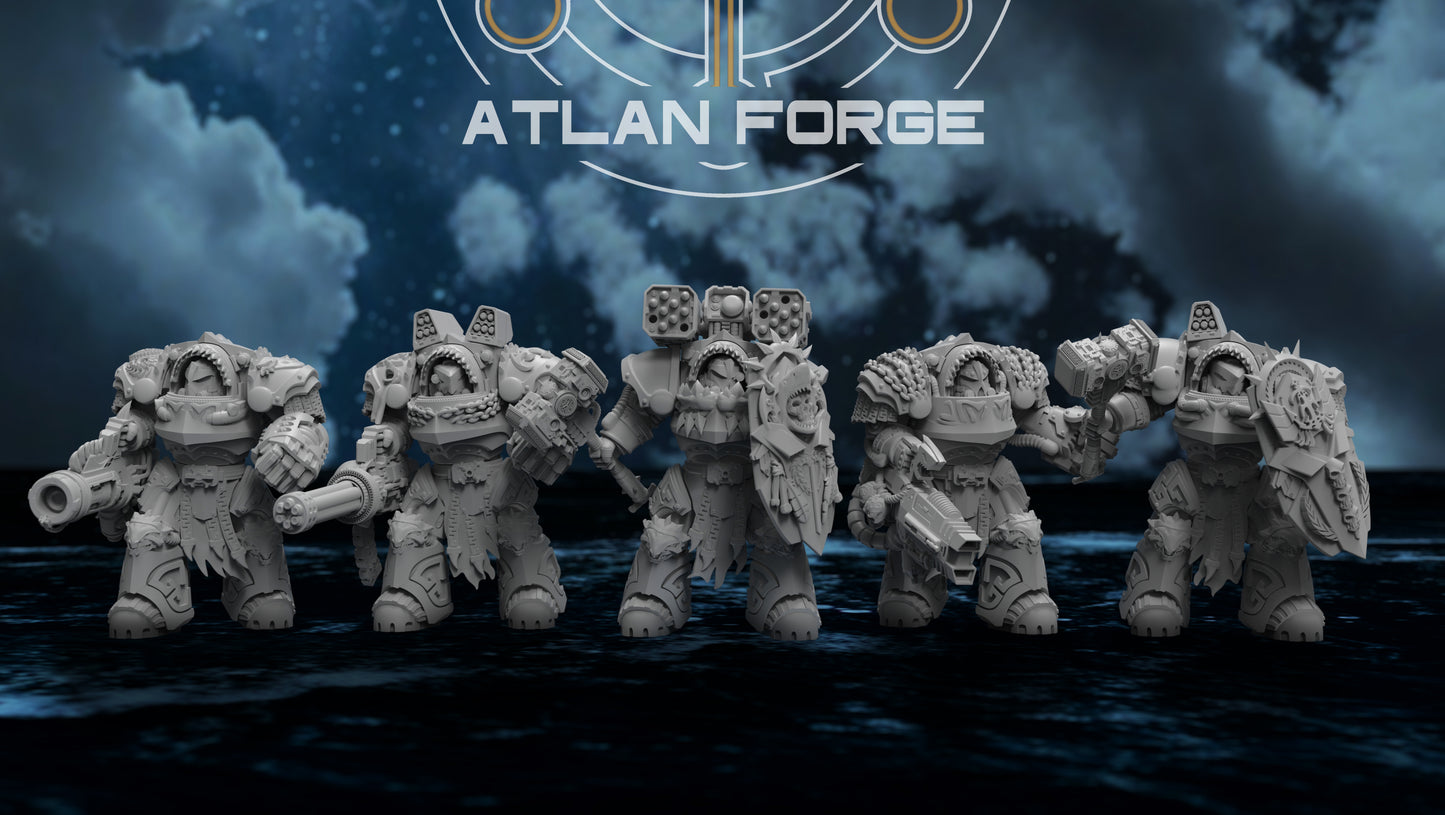 Wai Toa - Roroa Reinforcements (5-Unit Set) by Atlan Forge 32mm Base