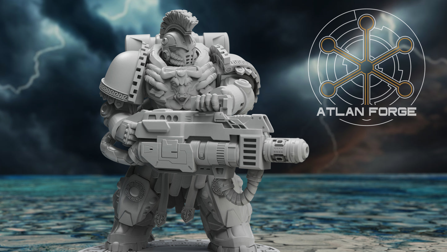 Minoan Heavy Aegis (3-Unit Set) by Atlan Forge 40mm base