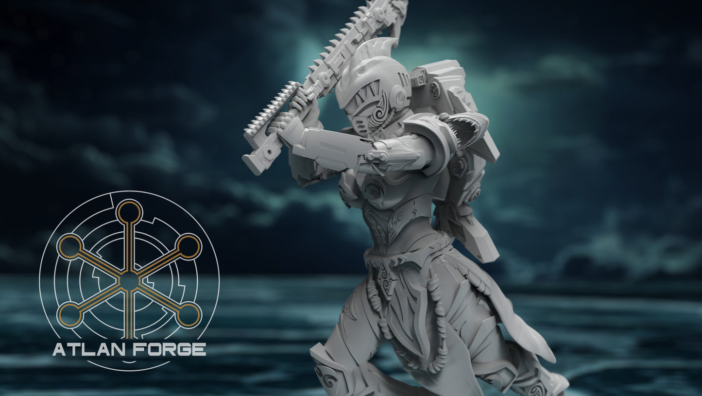 Ngaru Toa Wahine (Wave Warioresses) (5-Unit Set) by Atlan Forge 32mm Base