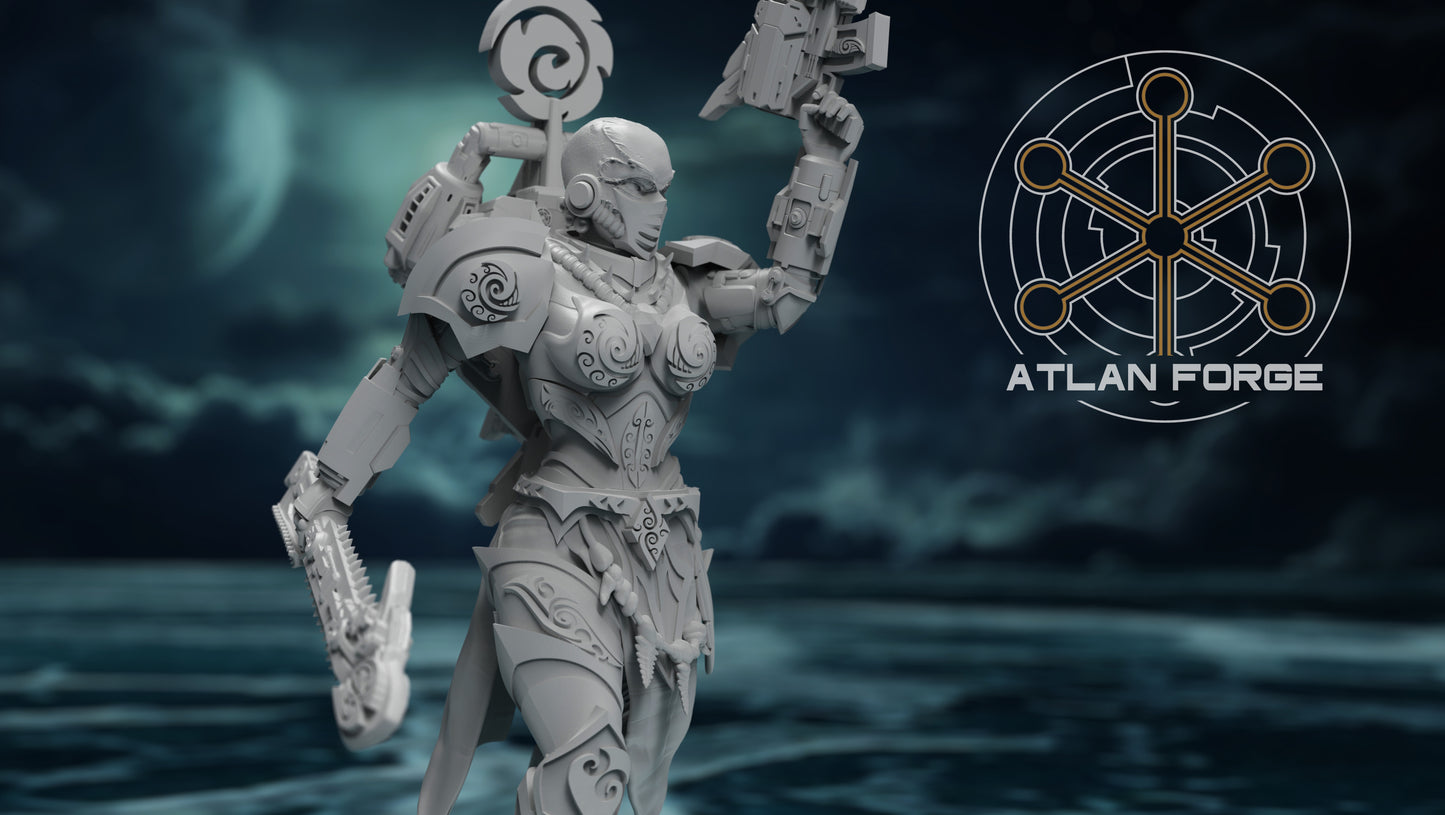 Ngaru Toa Wahine (Wave Warioresses) (5-Unit Set) by Atlan Forge 32mm Base