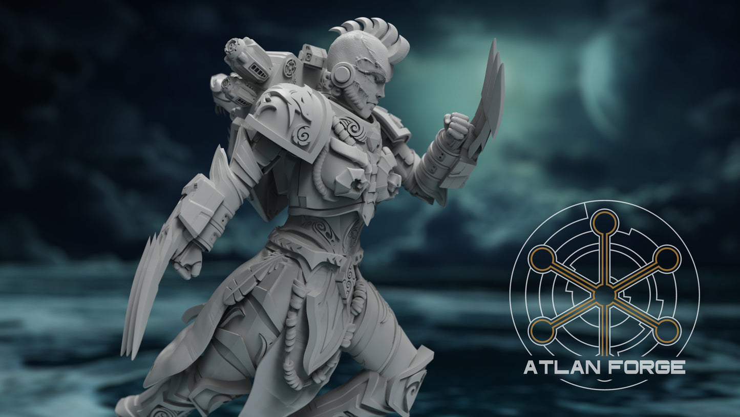 Ngaru Toa Wahine (Wave Warioresses) (5-Unit Set) by Atlan Forge 32mm Base