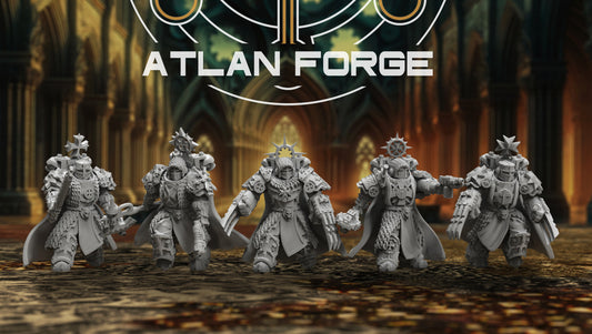 Templar Argenta (5 units )by Atlan Forge 40mm Base