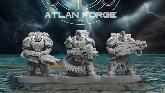 Minoan Heavy Aegis (3-Unit Set) by Atlan Forge 40mm base