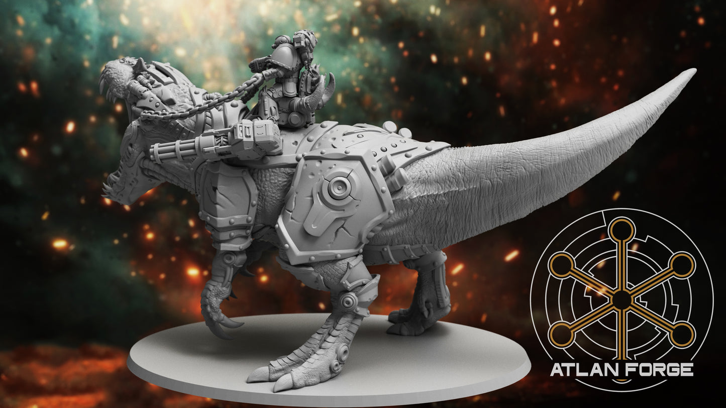 Cybernetic Allosaur 170mm Oval base