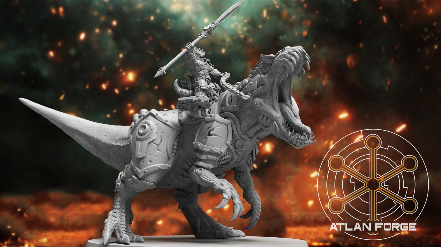 Cybernetic Allosaur 170mm Oval base