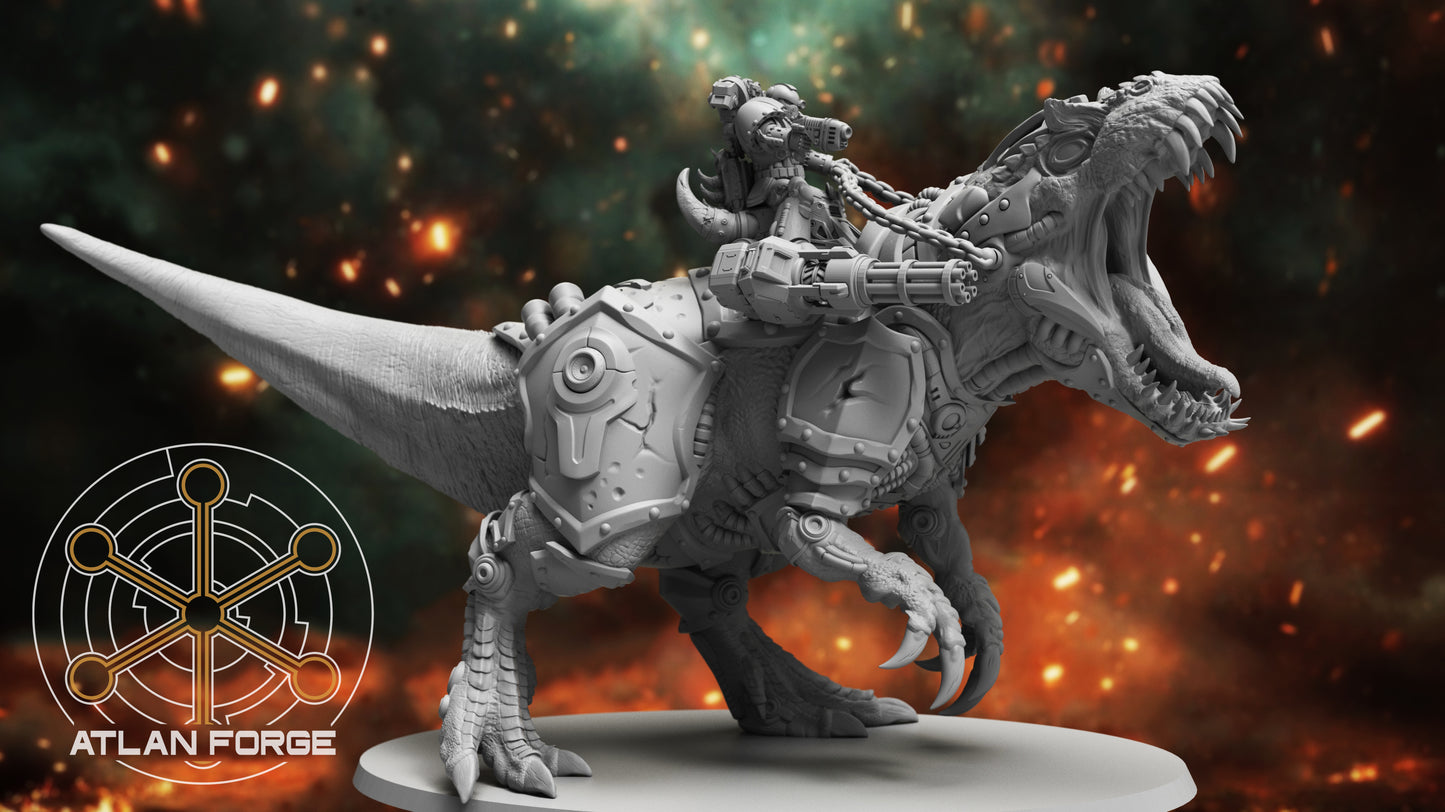Cybernetic Allosaur 170mm Oval base